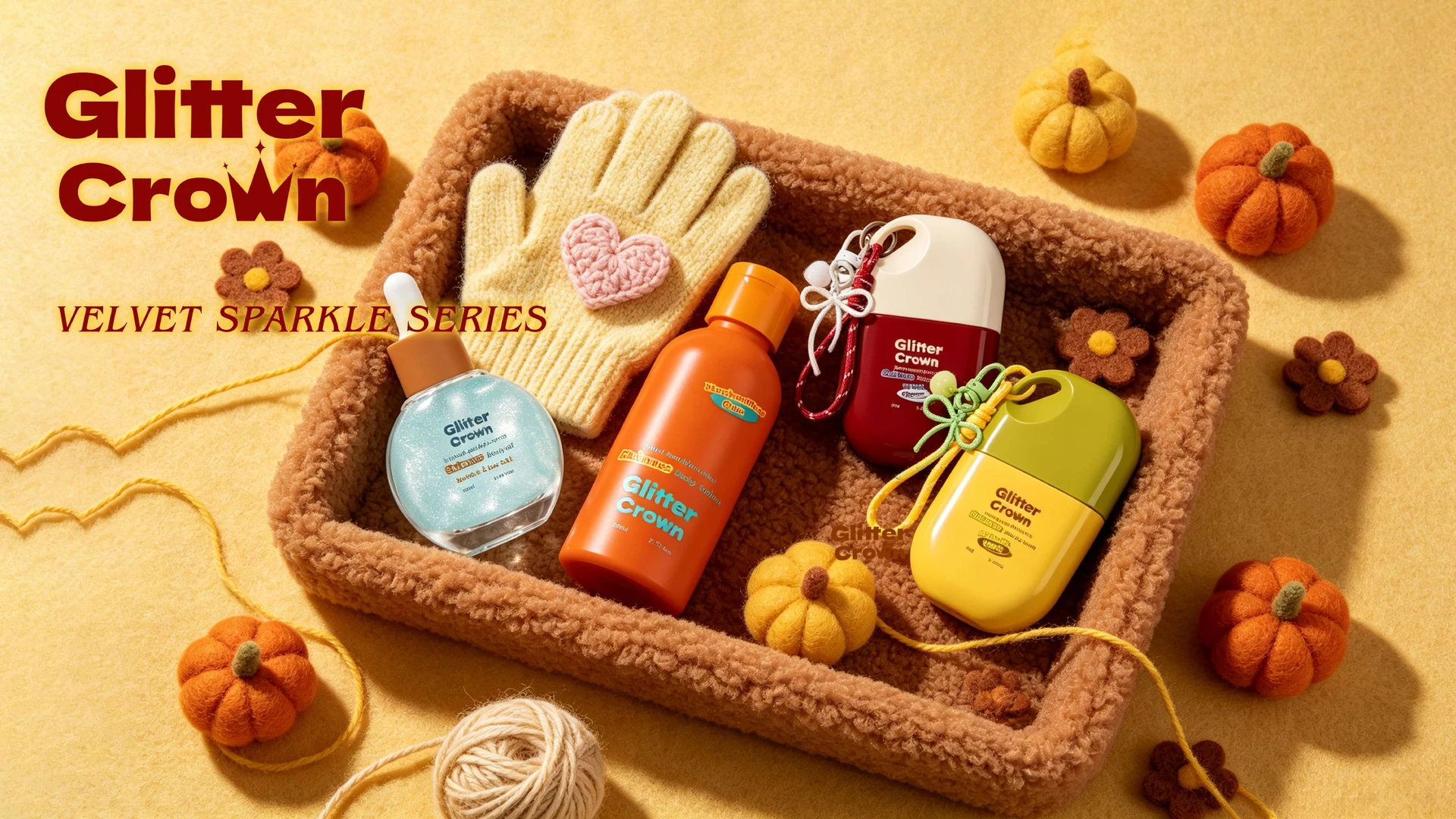 Glitter Crown Velvet Sparkle Series 3.0 Autumn Harvest Basket